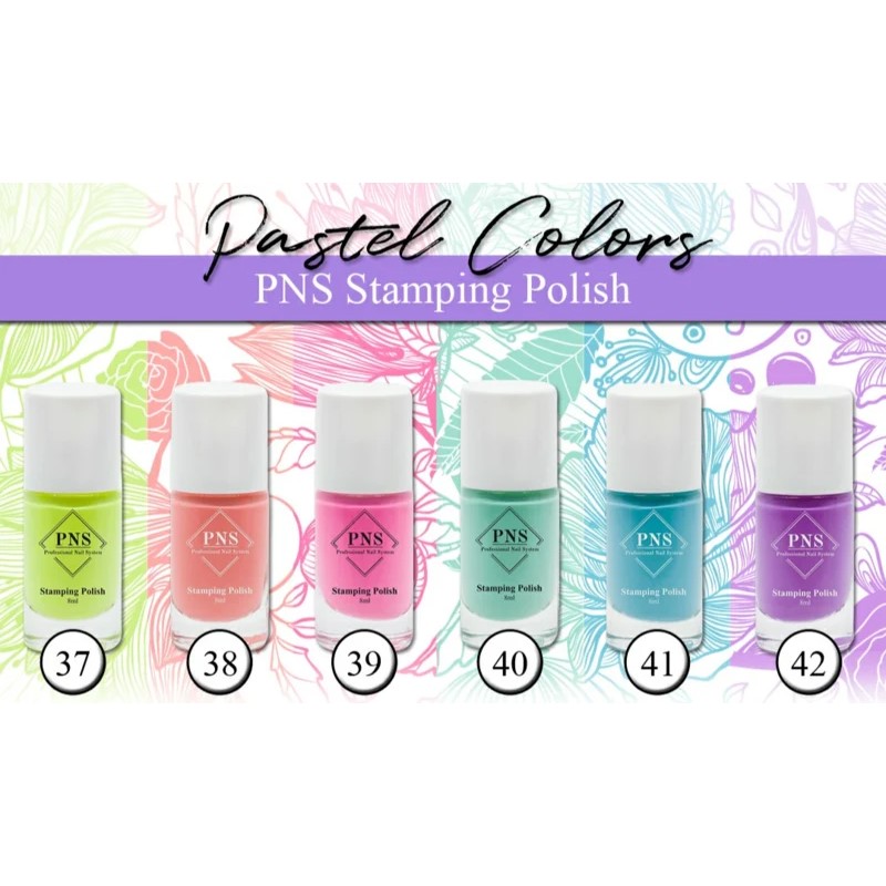 PNS Stamping Polish Pastel Collection 6 stuks 37 tm 42