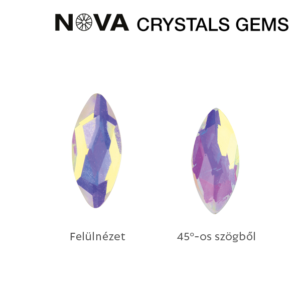 CN NOVA Crystals (10pcs) – Wheat 3,4×8 mm Aurora