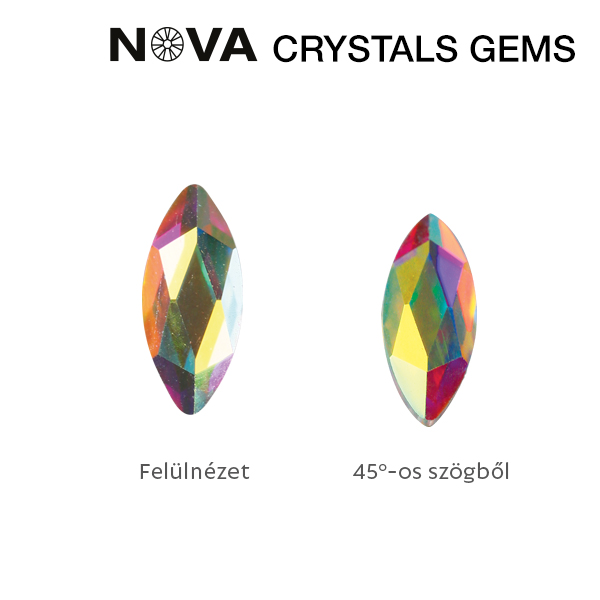 CN NOVA Crystals (10pcs) – Wheat 3,4×8 mm Crystal AB