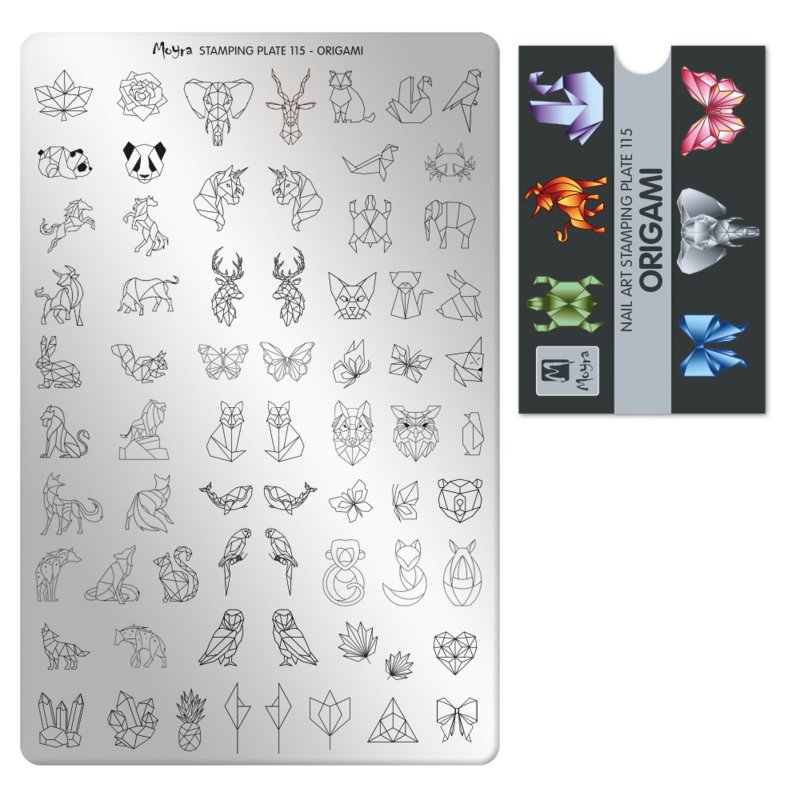 Moyra Stamping Plate 115 Origami