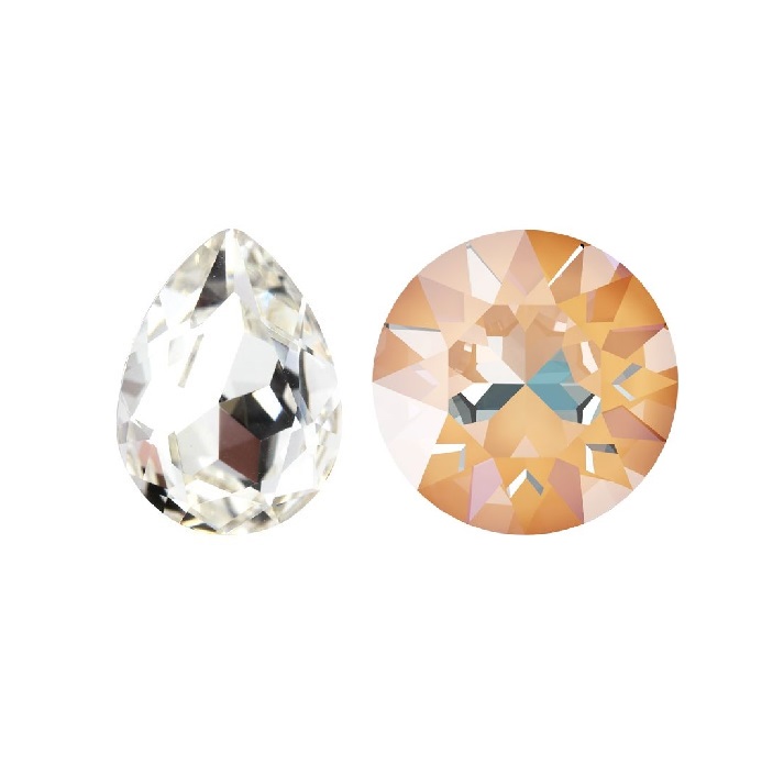 Aurora Drop A4320 Crystal Peach Delite 6x4mm