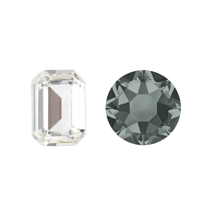 Aurora Step Cut Octagon A4610 Black Diamond 6x4mm