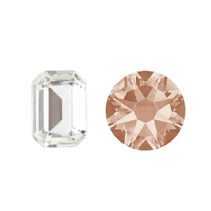 Aurora Step Cut Octagon A4610 Light Peach 6x4mm