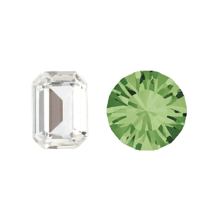 Aurora Step Cut Octagon A4610 Peridot 6x4mm