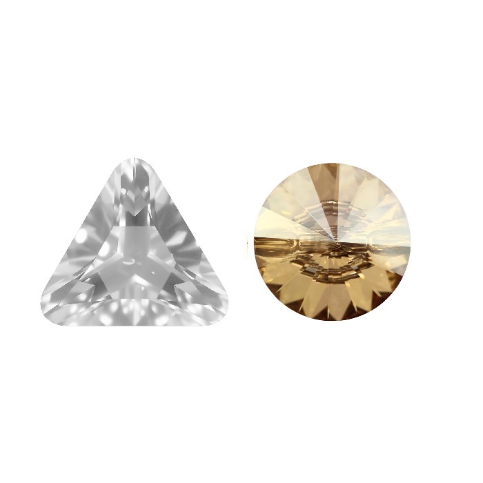 Aurora Triangle A4722 Crystal Golden Shadow 8mm