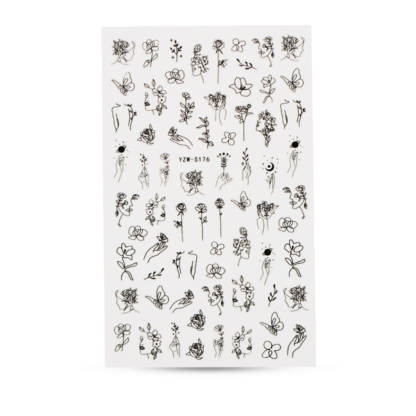 CN nail sticker (YZW-S176) – Silhouettes