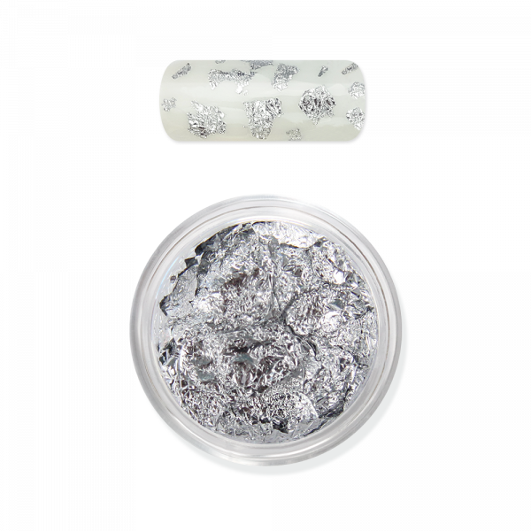 Nail Art Foil in jar N01. Silver | Moyra