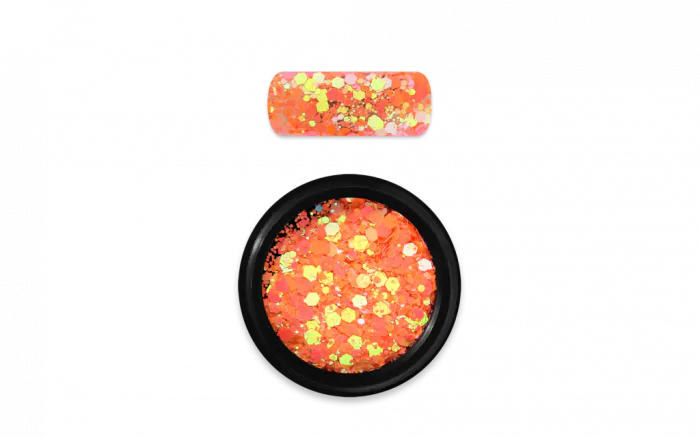 Rainbow Holo Glitter Mix No.22 Chameleon Light Orange | Moyra