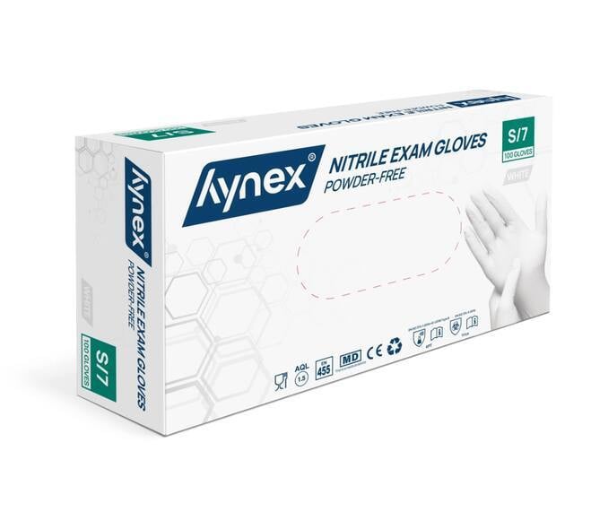 Hynex Nitril White Handschoenen - Poedervrij Maat S 100st