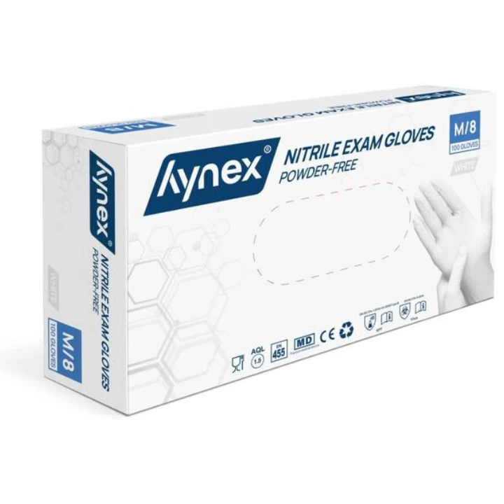 Hynex Nitril White Handschoenen - Poedervrij Maat M 100st