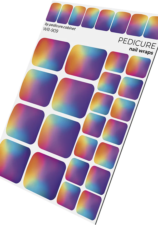 Pedicure Gradient. Nail wrap WR-909