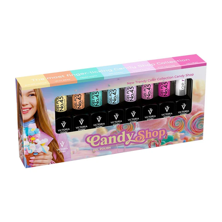 8-pack Candy Shop 452-458 + Top It No Wipe | Victoria Vynn