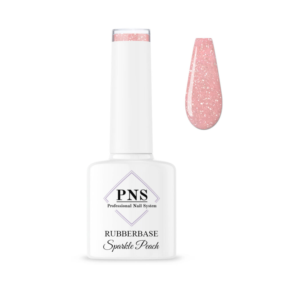 rubberbase sparkle peach 15ml
