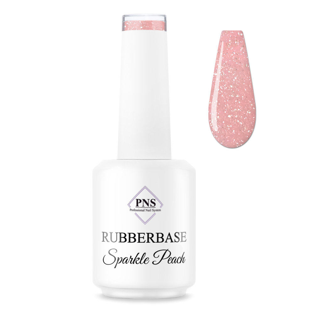 rubberbase sparkle peach