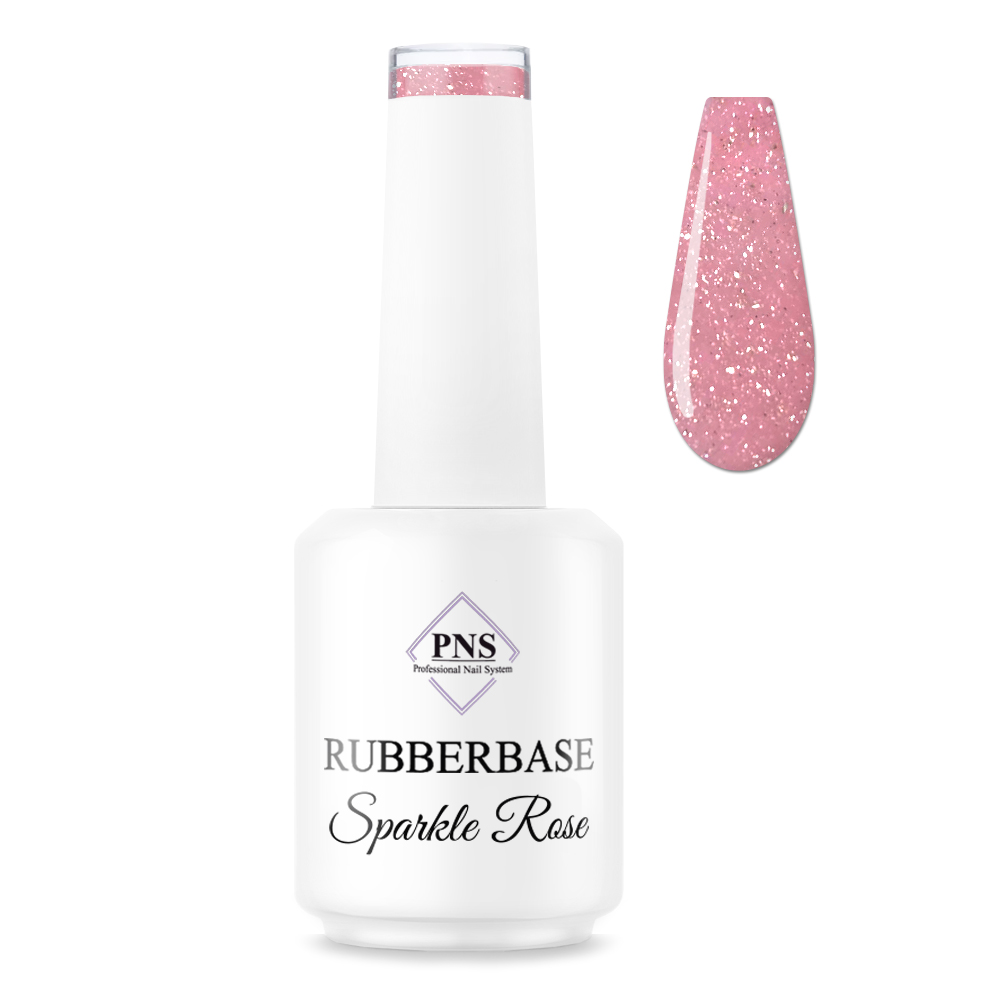 rubberbase sparkle rose
