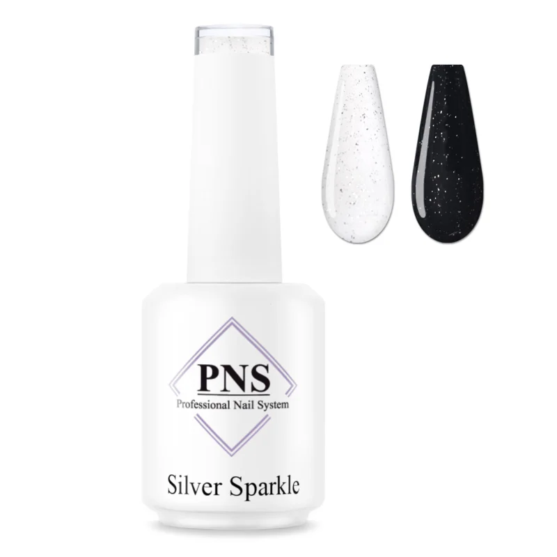 No Wipe Topcoat: Silver Sparkle 15ml